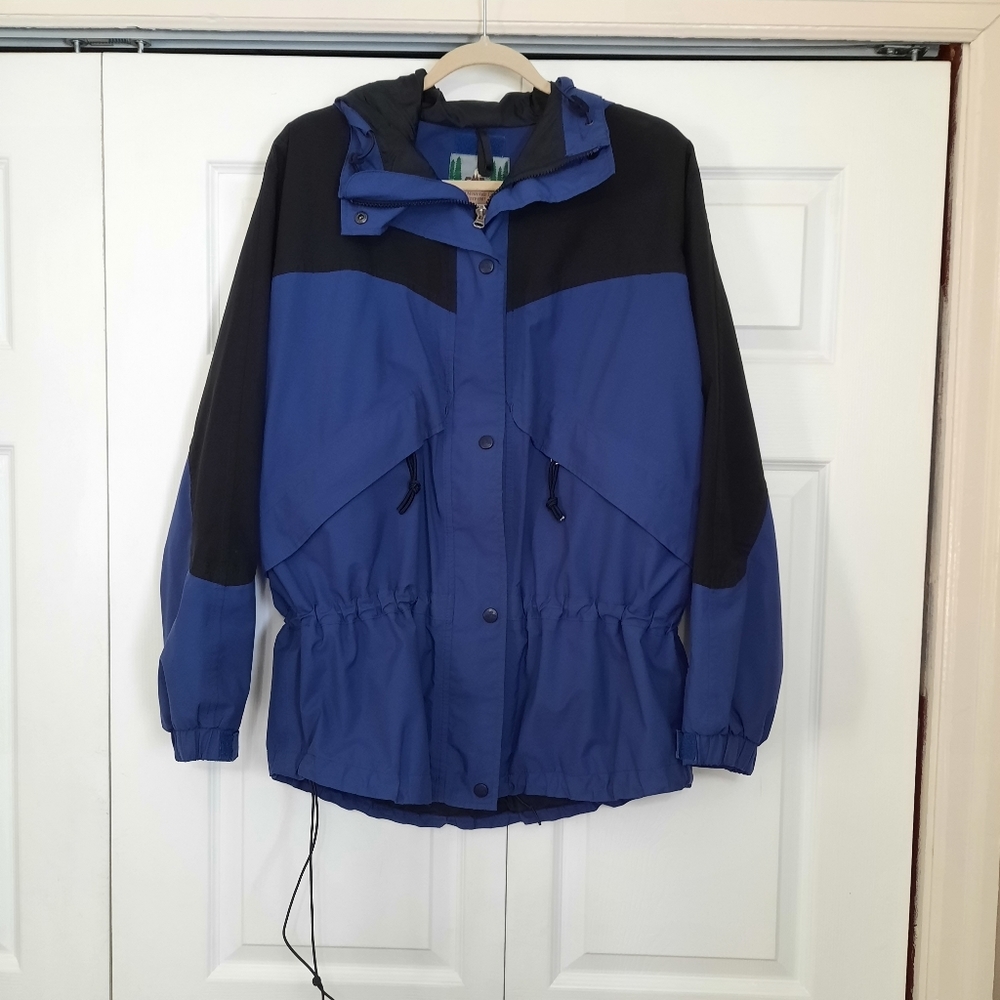 Eastern Mountain Sports EMS Deep Periwinkle Blue Women's Hooded Jacket Sz Large